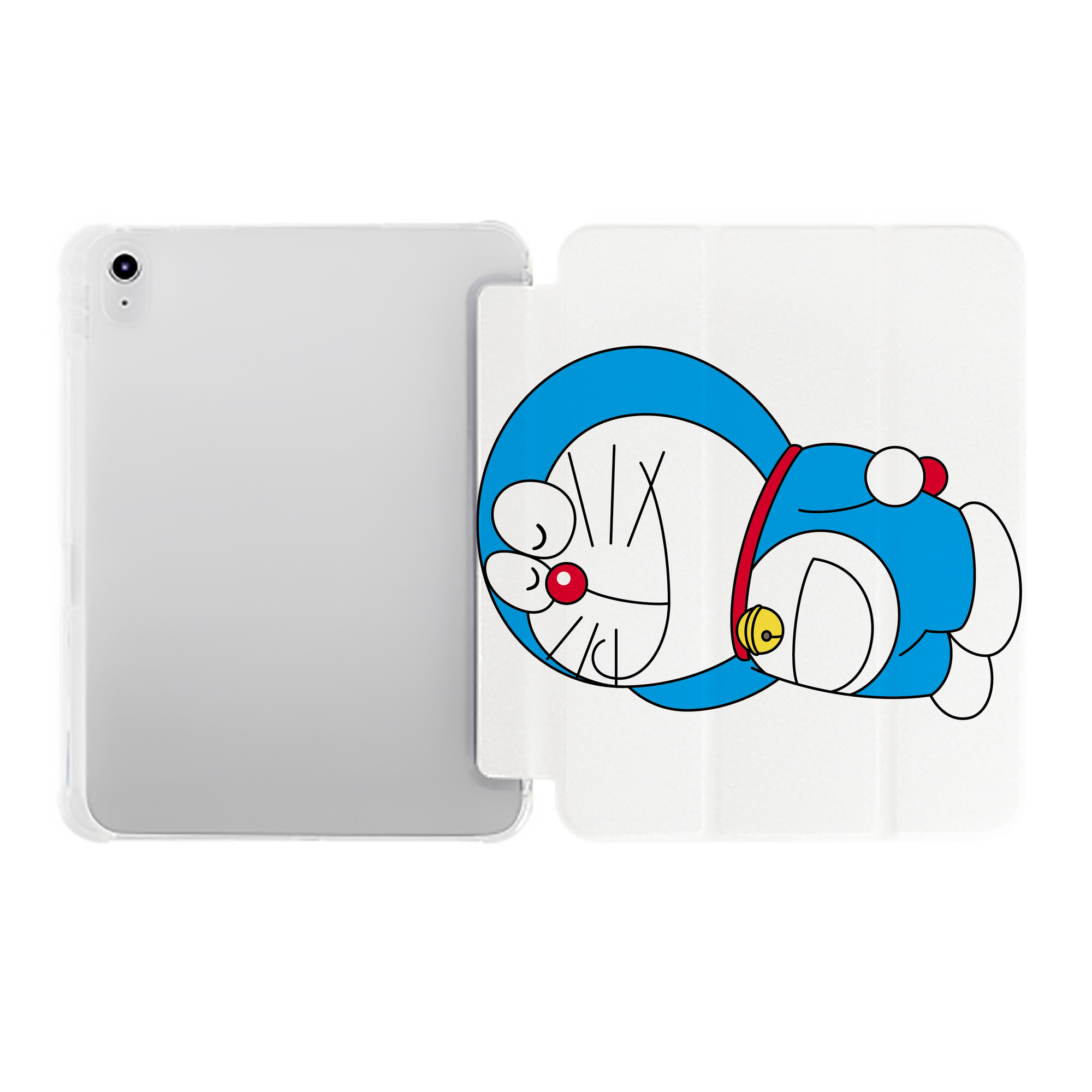 （画像用） ドラえもん Doraemon IPad ケース ペン収納付き 三つ折りスタンド PUレザー×シリコン 対応機種9.5/10.5/10.9インチ